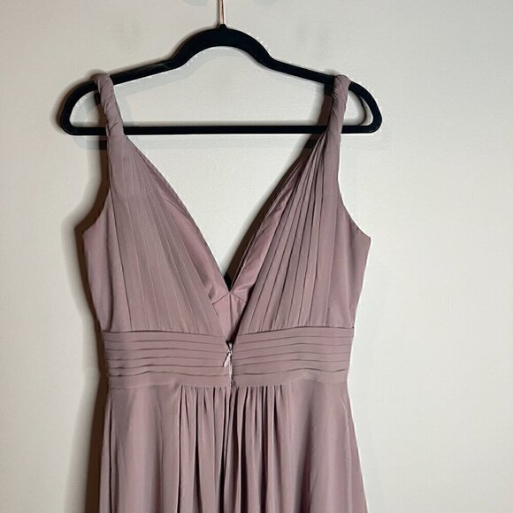 Azazie Maren Dusk Flowy Pleated Chiffon Dress - Picture 3 of 5